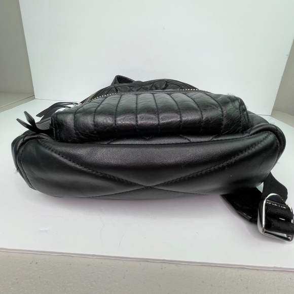 Marc by Marc Jacobs Domo Biker Black Quilted Leather Zip Backpack with Pockets - Picture 8 of 16